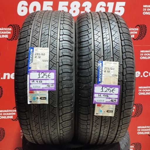 [Ref.11014] 2x 235 60 R18 103V MICHELIN LATITUDE TOUR DOT: 4619 (SIN USO) Ref. 11014