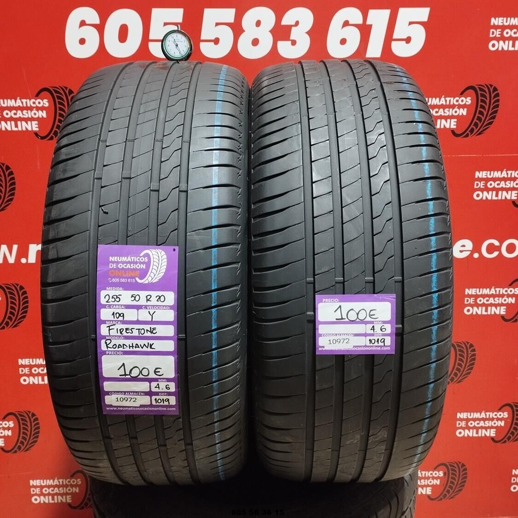 2x 255 50 R20 109Y FIRESTONE ROADHAWK 4.6/4.6 mm REF:10972