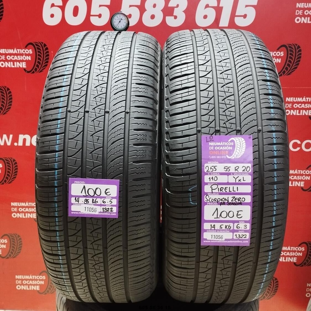 2x 255 55 R20 110YXL PIRELLI SCORPION ZERO LR 6.5/6.3mm REF:11056