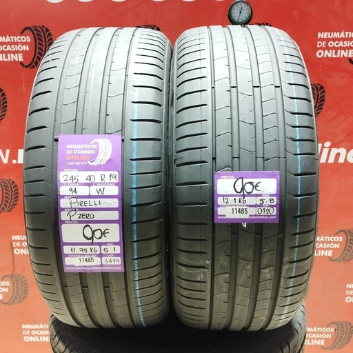 [Ref:11485] 2x 245 40 R19 94W PIRELLI PZERO 5.1/5.8mm REF:11485