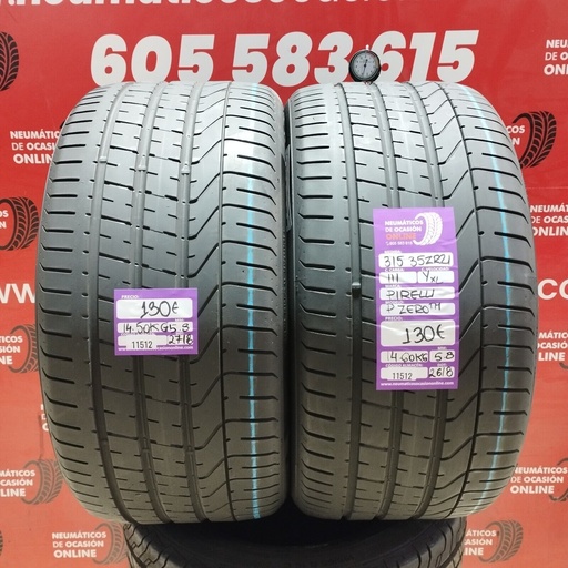 [Ref:11512] 2x 315 35 Z R21 111YXL PIRELLI PZERO TM 5.8/5.8mm REF:11512