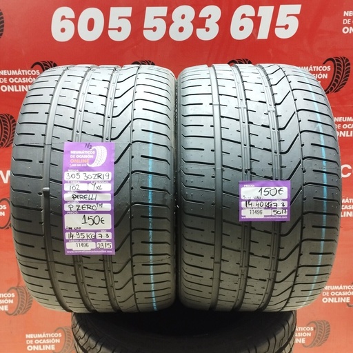 [Ref.11496] 2x 305 30 Z R19 102YXL PIRELLI P ZERO DOT:2315/5017 (SIN USO) Ref.11496