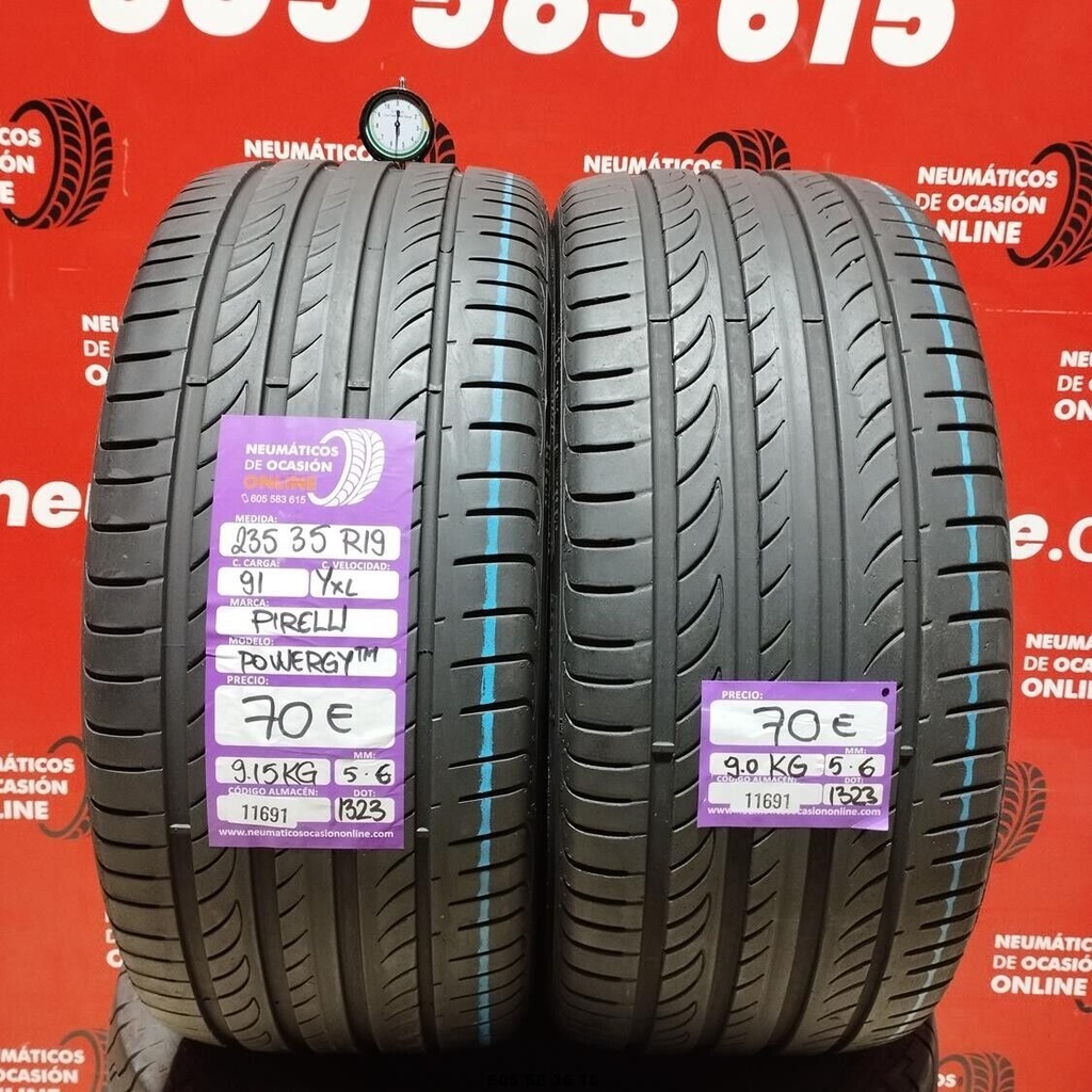 2x 235 35 R19 91YXL PIRELLI POWERGYTM 5.6/5.6mm REF:11691