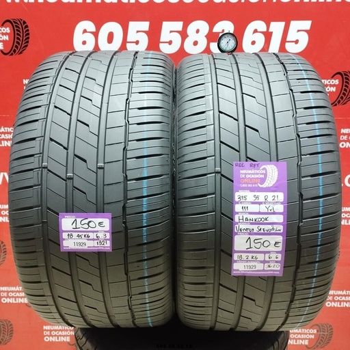 [Ref: 11929] 2x 315 35 ZR21 111YXL HANKOOK VENTUS S1 EVO3 SUV RSC RFT 6.3/6.6mm REF:11929