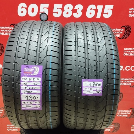 [Ref:11944] 2x 295 35 R21 103Y PIRELLI PZERO NO 5.7/5.3mm REF:11944