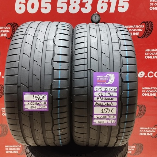 [Ref: 12000] 2x 275 35 R20 102YXL HANKOOK VENTUS S1 EVO3 5.0/5.4mm REF:12000