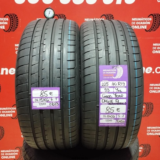 [Ref:12049] 2x 225 40 R19 93YXL GOODYEAR EAGLE F1 ASYMMETRIC  RSC 6.2/5.2mm REF:12049