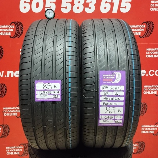 [Ref: 12060] 2x 235 50 R19 103VXL MICHELIN PRIMACY4 S1 5.4/5.2mm REF:12060