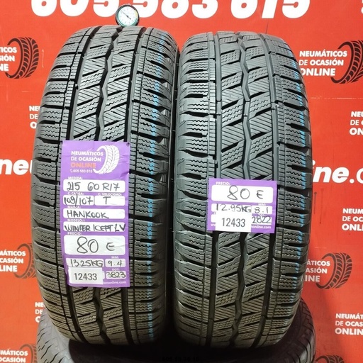 [Ref: 12433] 2x215 60 R17C 109/107T HANKOOK WINTER ICEPT LV 9.4/8.1mm REF:12433