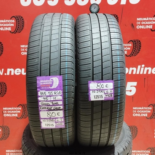 [Ref: 12515] 2x 195 55 R20 95H GOODYEAR PRESA EFFICIENTE 6,6/6,8 mm REF:12515