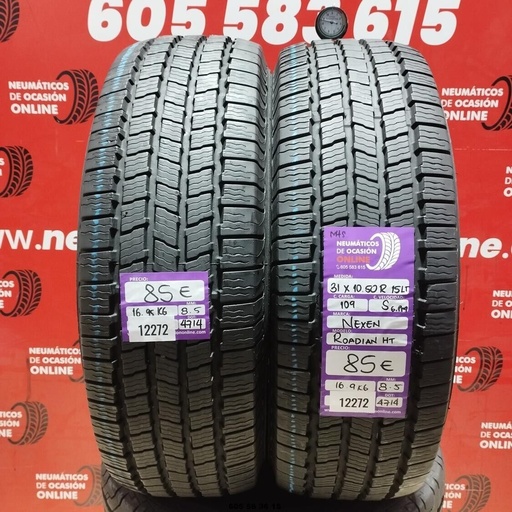 [Ref: 12272] 2x 31x10.50R 15LT 109S NEXEN ROADIAN HT M+S 8.5/8.5mm REF:12272