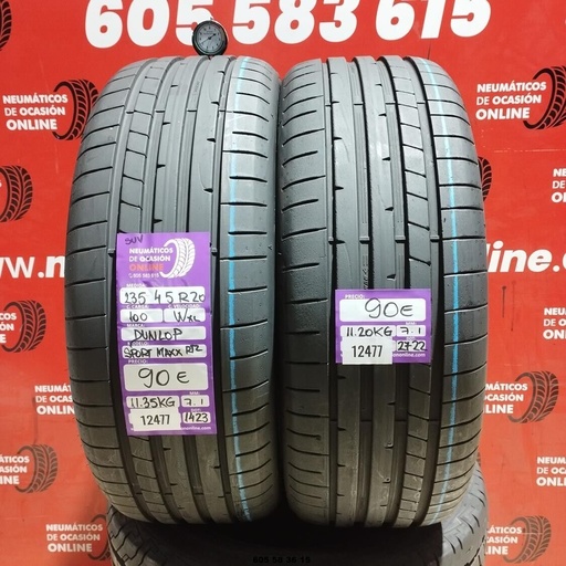 [Ref: 12477] 235 45 R20 100WXL DUNLOP SPORT MAXX RT2 SUV 7.1/7.1mm(VENTA 1 UNIDAD) REF:12477