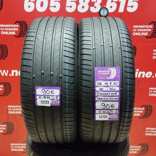 [Ref: 12723] 2x 235 45 R20 100WXL BRIDGESTONE TURANZA 5.6/5.6mm REF:12723