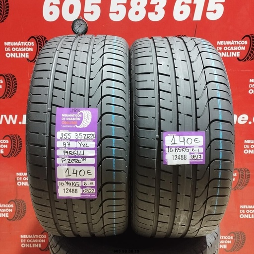 [Ref: 12488] 2x 255 35 ZR20 97YXL PIRELLI PZERO TM JRS 6.8/6.1mm REF:12488