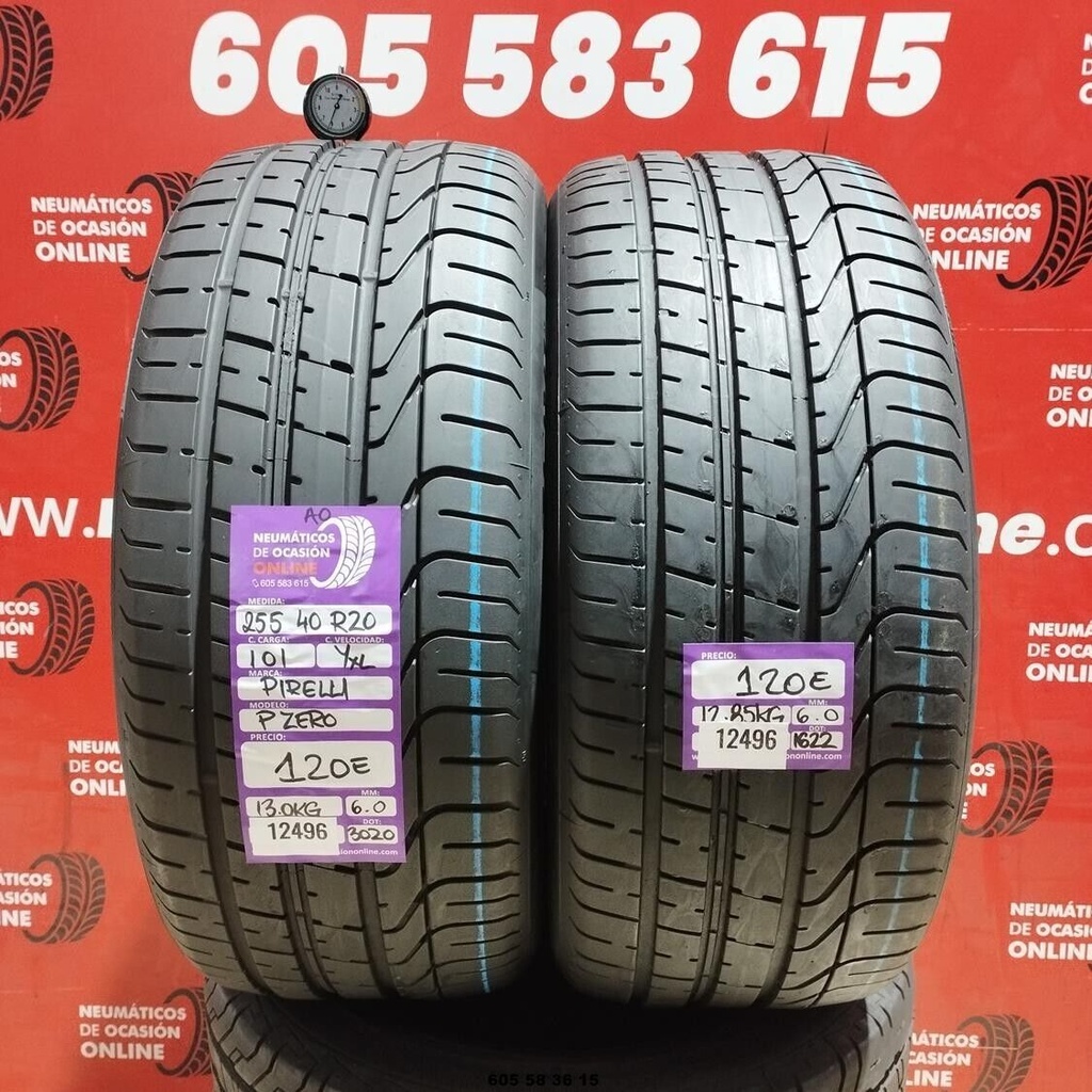 2x 255 40 R20 101YXL PIRELLI PZERO AO 6.0/6.0mm REF:12496