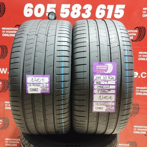 [Ref: 12482] 2x 275 35 R20 102Y PIRELLI PZERO RSC 5.6/5.5mm REF:12482