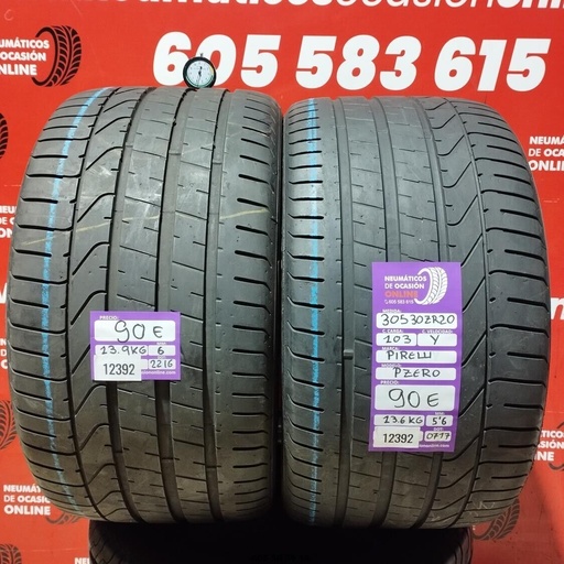 [Ref:12392] 2x 305 30 Z R20 103Y PIRELLI PZERO 6.0/5.6mm REF:12392