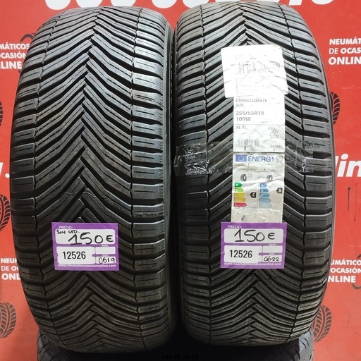 [Ref:12526] 2x 255 55 18 109WXL MICHELIN CROSS CLIMATE M+S* DOT: 0622 (SIN USO) Ref:12526