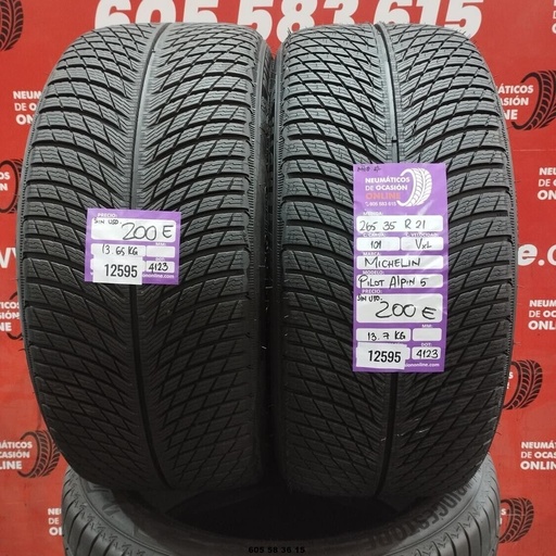 [Ref.12595] 2x 265 35 R21 101VXL MICHELIN PILOT ALPIN5 M+S* DOT: 4123 (SIN USO) Ref:12595