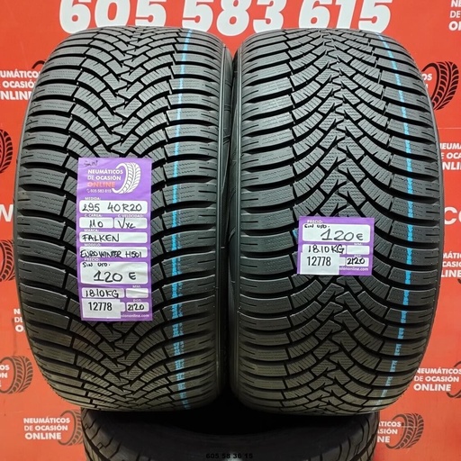 [Ref:12778] 2x 295 40 R20 110VXL FALKEN EURO WINTER DOT:2120 (SIN USO) Ref:12778