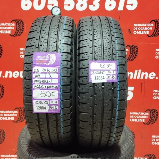 [REF:12884] 215 70 R 15CP 109Q MICHELIN AGILIS CAMPING  7.4/7.6mm REF:12884