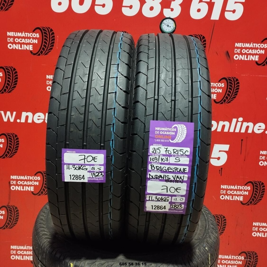 215 70 R 15C 109/107S BRIDGESTONE DURAVIS VAN 8.5/9.0mm REF:12864