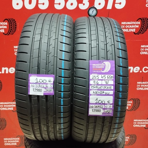 [REF:12980] 235 45 R20 96W BRIDGESTONE ALENZA 001 MO 6.5/6.6mm REF:12980