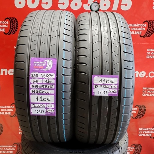 [REF:12547] 245 45 R20 103WXL BRIDGESTONE ALENZA 001 6.6/7.0mm REF:12547