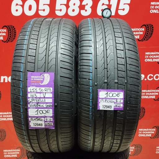 [REF:12949] 255 50 R19 103V PIRELLI SCORPION VERDE MO 6.7/6.6mm REF:12949