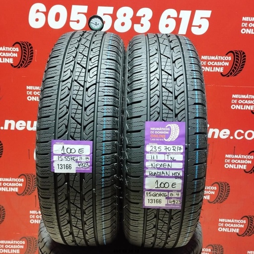 [Ref:13166] 2x 235 70 R17 111T XL M+S NEXEN RADIAN HTX 8.8/8.4MM REF. 13166