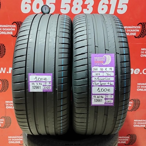 [Ref:12661] 255 50 R19 107YXL MICHELIN PILOT SPORT 4 SUV 5.4/5.2mm REF:12661