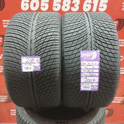 [Ref.12613] 2x 305 30 R21 104V XL MICHELIN PILOT ALPIN5  NA5 DOT: 3623  (SIN USO) Ref.12613