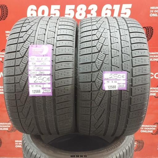 [Ref.12588] 2x 305 30 R21 104W XL PIRELLI SOTTOZERO  DOT: 3122  (SIN USO) Ref. 13588