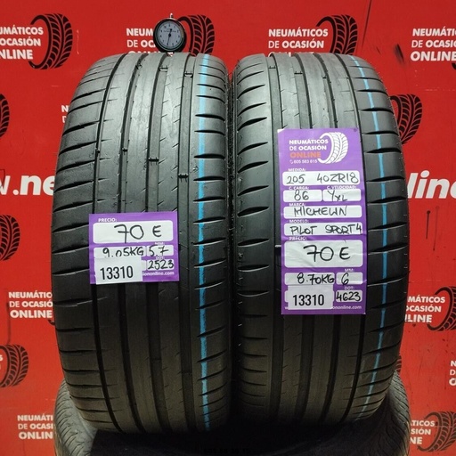 [Ref:13310] 2x 205 40 ZR18 86Y XL MICHELIN PILOT SPORT 4 5.7/6.0MM REF.13310