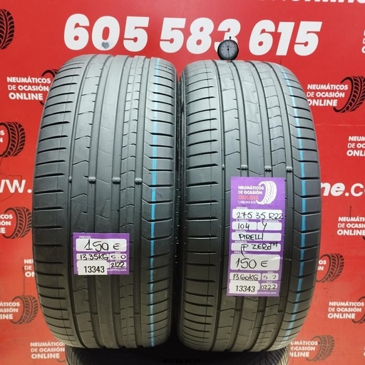 [Ref:13343] 2X 275 35 R22 104Y PIRELLI PZERO TM 5.2/5.0MM REF. 13343