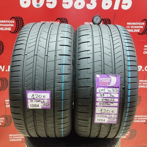 [Ref:13354] 2x 275 30 R20 97Y XL PIRELLI PZERO TM (T2 ELEC-T) 6.4/6.4MM REF. 13354