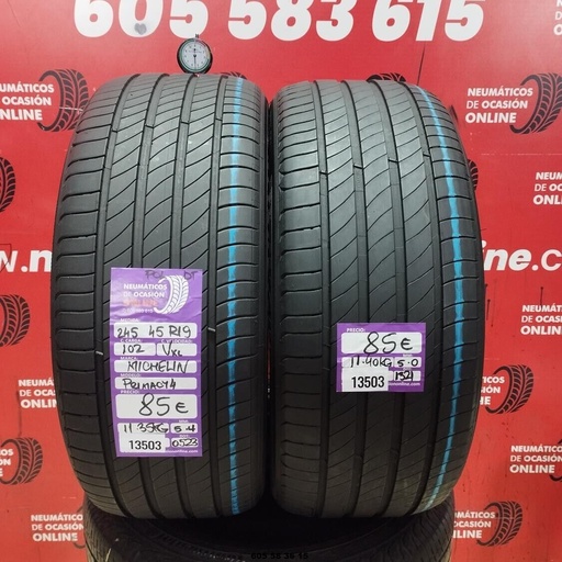 [Ref:13503] 2x 31245 45 R19 102V Michelin Primacy 4, 5.4/5.0MM Pol Ref. 13503