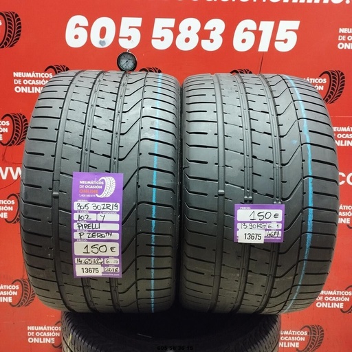 [Ref:13675] 2x 305 30 ZR19 102Y XL PIRELLI P ZERO TM 6.1/6.7 MM REF. 13675