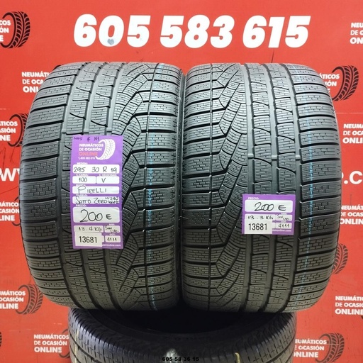 [Ref.13681] 2x 295 30 R19 100V Pirelli Sotto Zero W240 M+S N1 Dot : 1111 (Sans Utilisation)