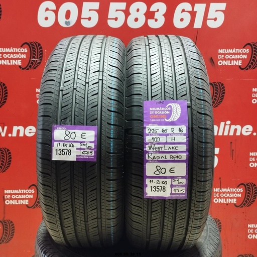 [Ref.13578] 2x225 65 R16 100H Westlake Radial RP18 M+S Dot:15/15 (Ohne Verwendung) Ref.