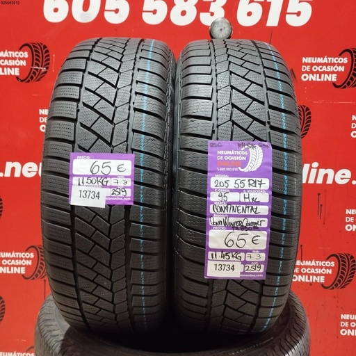 [Ref:13734] 2X 205 55 R17 95H CONTINENTAL CONTI WINTER CONTACT RSC M+S* 7.3/7.3MM REF. 13734