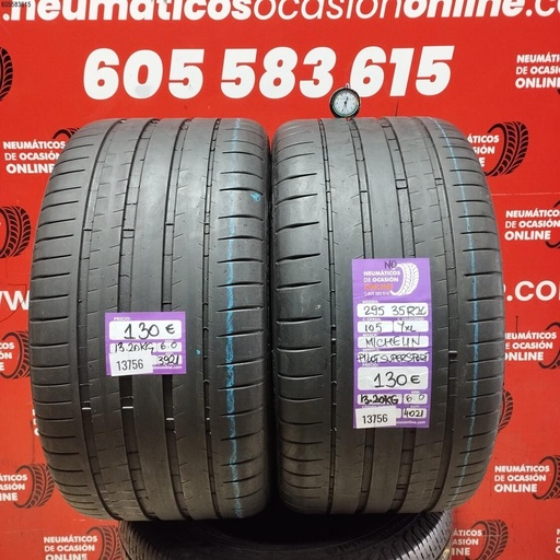[Ref:13756] 2X 295 35 R20 105Y XL MICHELIN PILOT SUPER SPORT  NO  6.0/6.0MM REF. 13756