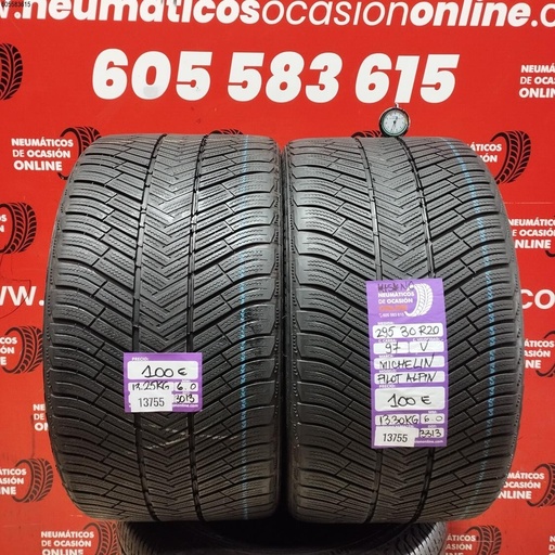 [Ref:13755] 2X 295 30 R20 97V MICHELIN PILOT ALPIN M+S* NO 6.0/6.0 REF. 13755